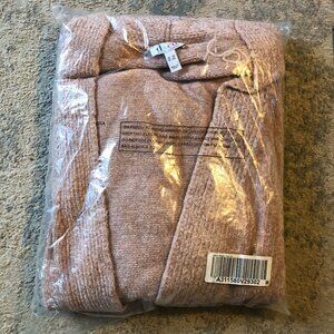 D & Co. (QVC) Mauve/Dusty Rose Open-Front Cardigan Sweater